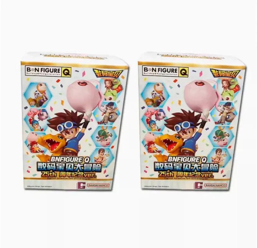 BN Фигурка Q Digimon Adventure 25-й Юбилейная Версия Серия Сюрприз-бокс Памятные Игрушки для Украшения Рабочего Стола из Детства Mystery Box Подарки