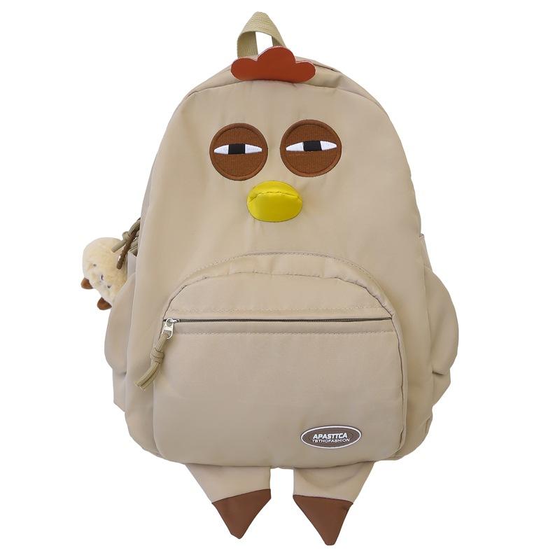 Студенческий школьный рюкзак большой емкости, женский рюкзак с рисунком цыпленка, детский рюкзак