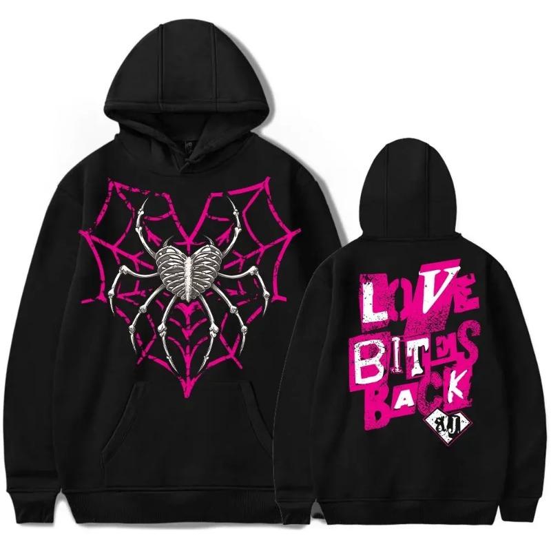 AJ Lee Мерч Для фанатов Свитшот с длинным рукавом Уличная одежда Топ для поддержки фаната рестлинга Худи с новинкой Длинные рукава Смешной свитшот с принтом