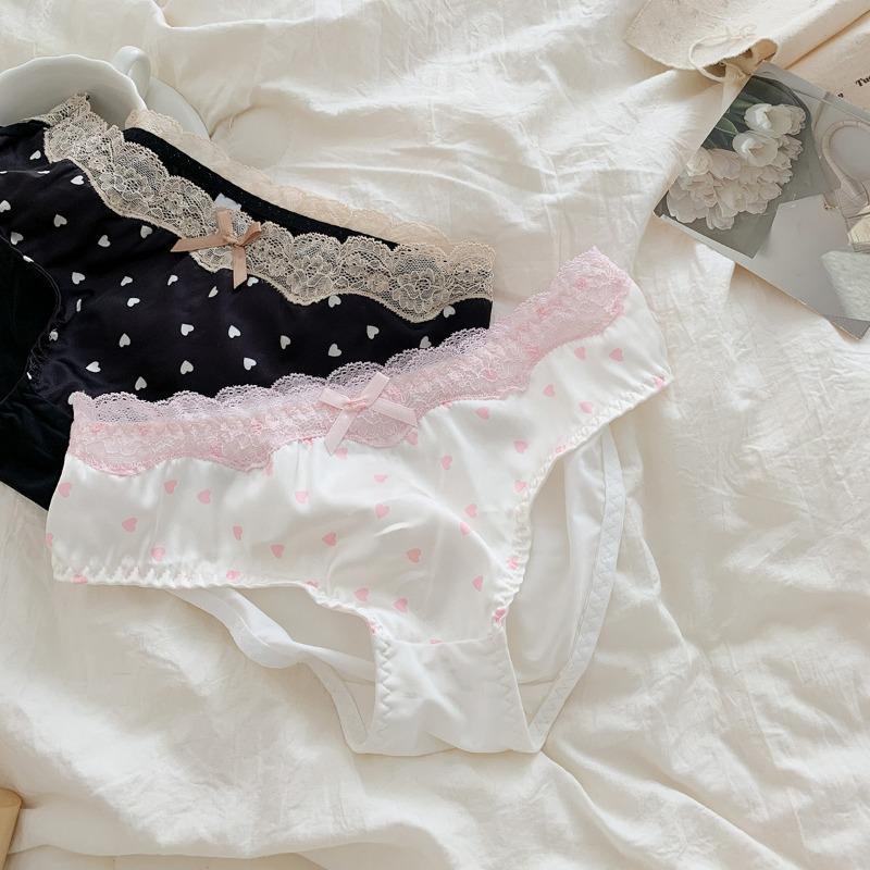 Женские кружевные трусики Pure Desire Sweet Little Fresh Love с низкой талией, удобные, дышащие, с бантом