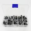 45Pcs/Box Fishing Rod Guide Ring Assorted Sizes Stainless Steel Ceramic Eyelet Replacement Freshwater