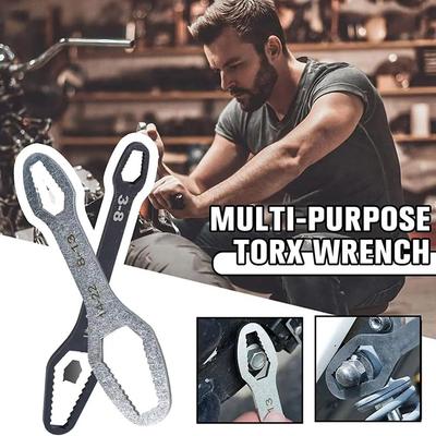 1Pcs Adjustable Universal Wrenches 3-17mm Self-tightening Torx Spanner Bicycle Car