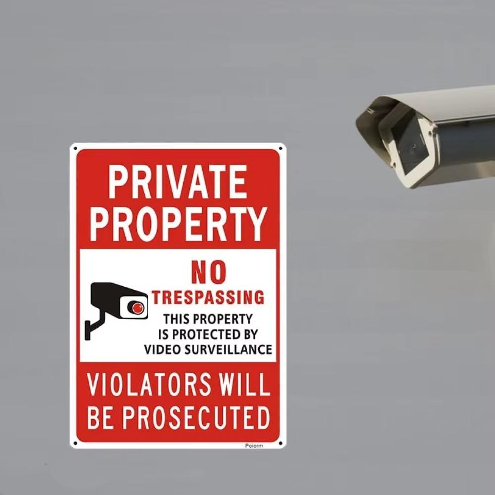 No Trespassing Signs Private Property Prosecute Metal Durable Waterproof Weatherproof EasyMount Decorative Warning Indicator