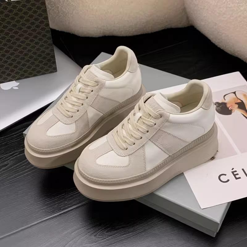 Туфли на платформе, увеличивающие рост, повседневная обувь из натуральной кожи на шнуровке, увеличенного цвета