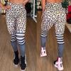 Леггинсы женские с цифровым леопардовым принтом, с двойным кольцом, с высокой талией, для бега, фитнеса, йоги