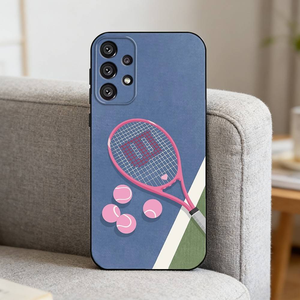 Чехол для телефона T-Tennis B-Ball S-Sport для Samsung S25,S24,S21,S22,S23,S30,Ultra,S20,Plus,Fe,Note,10,9,5G Черный