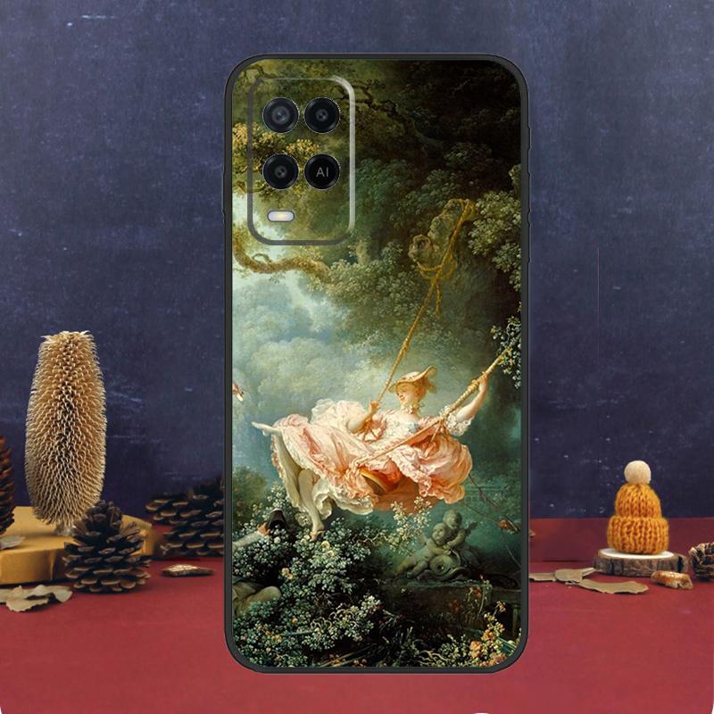 Кейс для телефона в стиле Ренессанс для Oppo A80 A60 A40 A78 A98 A58 A38 A18 A54 A74 A94 A96 A76 A16 A15 A17 A57 A5 A6 Pro