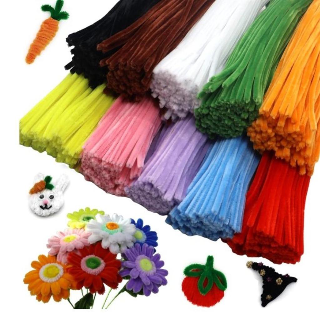 Плюшевая палочка 100 шт., скручивающиеся стержни из синели, проволочная труба, детские игрушки, сделай сам, детская развивающая игрушка, креативные товары для рукоделия