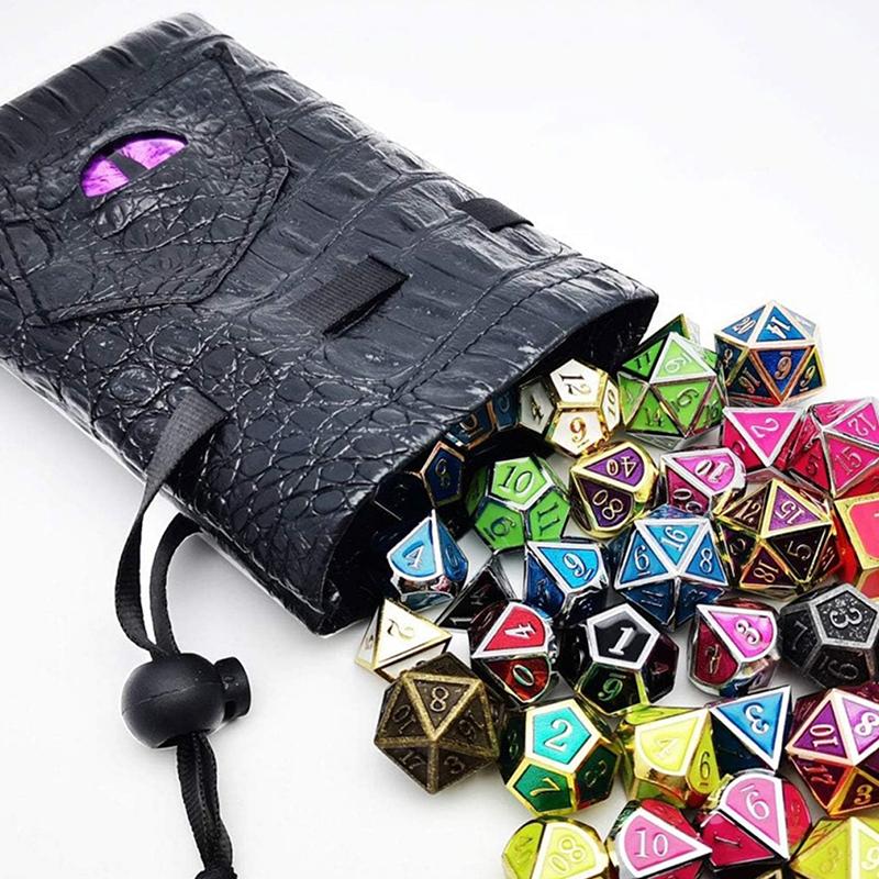 Сумка для игральных костей на шнурке из искусственной кожи Dnd Dice Pouch Tarots Oracle Cards Storage Bag Gift Coins Jewelry Accessories Dice Bag