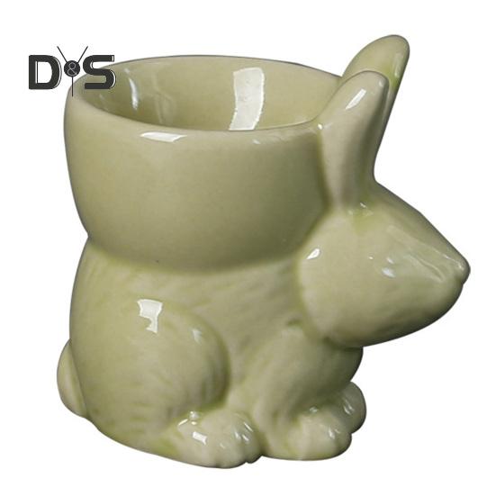 Ceramic Rabbit Egg Cup Bunny Egg Holder Breakfast Table Decor Egg Stand for Soft Boiled Egg Kitchen Utensils Easter Decoration