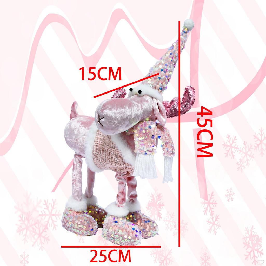 Рождественский олень кукла украшения мультфильм олень рождественская фигурка стоя плюш для