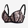 European & American Plus Size Anti-Sagging Mesh Lingerie Bra for Large Busts