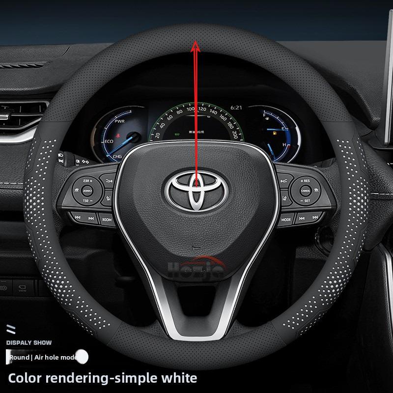 Кожаная накладка на руль автомобиля для Toyota CHR Yaris cross Corolla Camry Rav4 Highlander Sienna Aygo X 2025 2026 Аксессуары