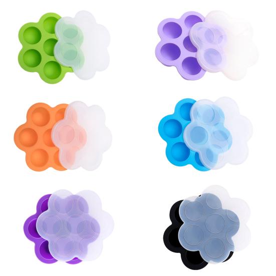 Силиконовая форма для льда с 7 отверстиями и герметичной крышкой, легкосъемный пищевой лоток для льда для домашнего мороженого, десертов и холодных напитков