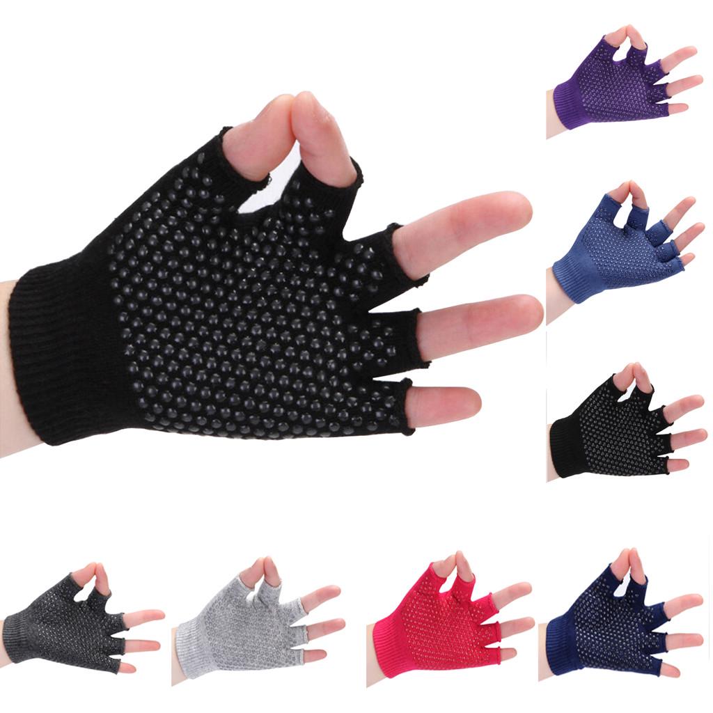 Yoga Gloves 2 Packs of Non Slip Fingerless Yoga Gloves