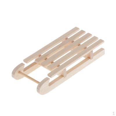 1/12 кукольный домик незавершенный DIY деревянные санки садовый уличный декор, натуральный
