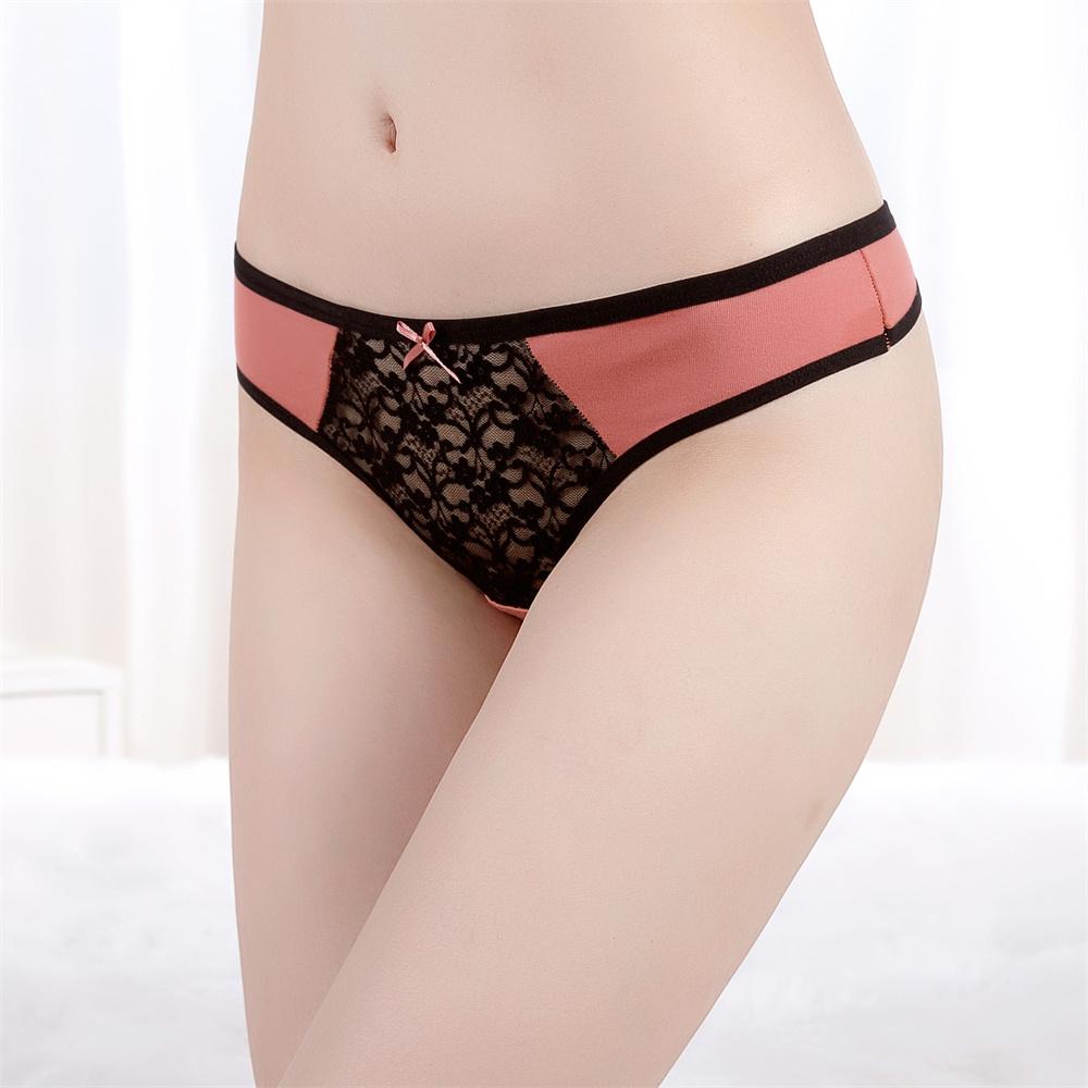 Women Sexy Lace Panties Low-waist Underwear Hollow Thong Female Breathable G String Lingerie Temptation Bikini Plus Size