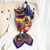 90 * 90cm New Silk Scarf Women'S Spring And Summer Decorative Scarf Sunscreen Travel Shawl Autumn And Winter Scarf Thin Edition
