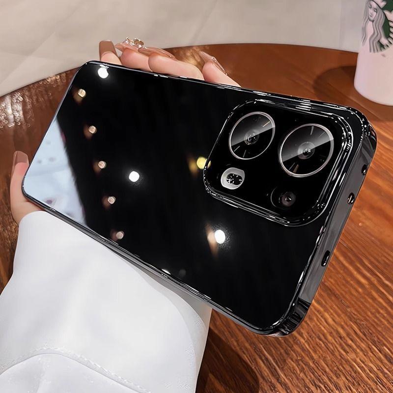 Применимо к чехлу для мобильного телефона OPPOReno11, стеклянная линза reno11Pro, полностью закрывающий reno11/11, чехол с ледяным ощущением, противоударный