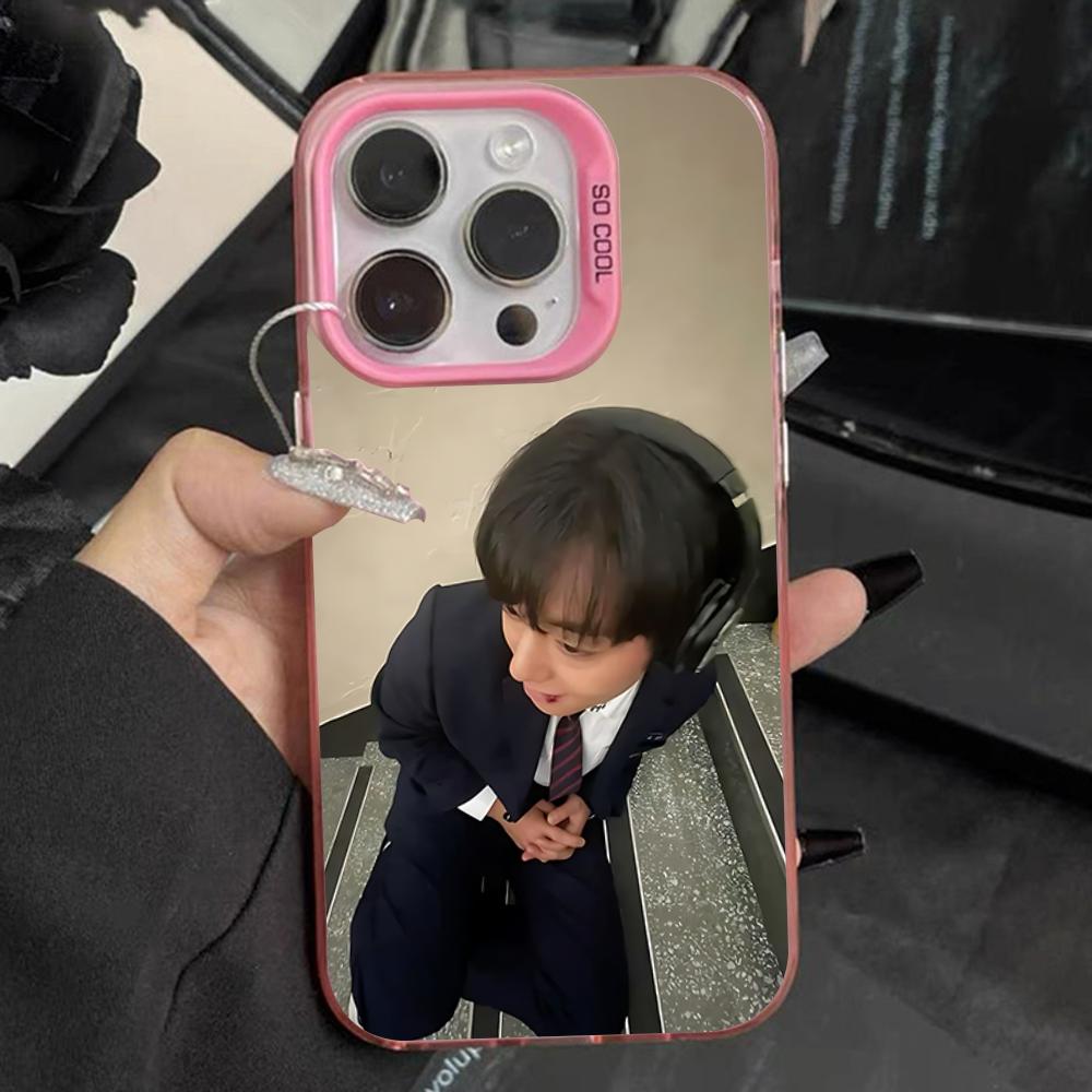 Чехол для телефона Park Jihoon Yeon Si-eun Для iPhone 16,15,14,13,12,11,Pro,Max,Plus,Mini,XS,SE Противоударный Розовый Матовый Жесткий Бампер