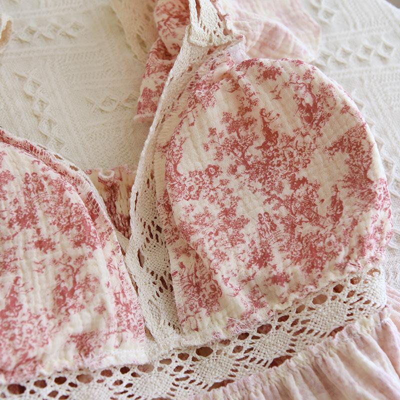 Летняя ночная сорочка без рукавов, ночное платье, женская одежда для сна, пижамное платье из чистого хлопка, женская ночная одежда с V-образным вырезом, домашнее платье