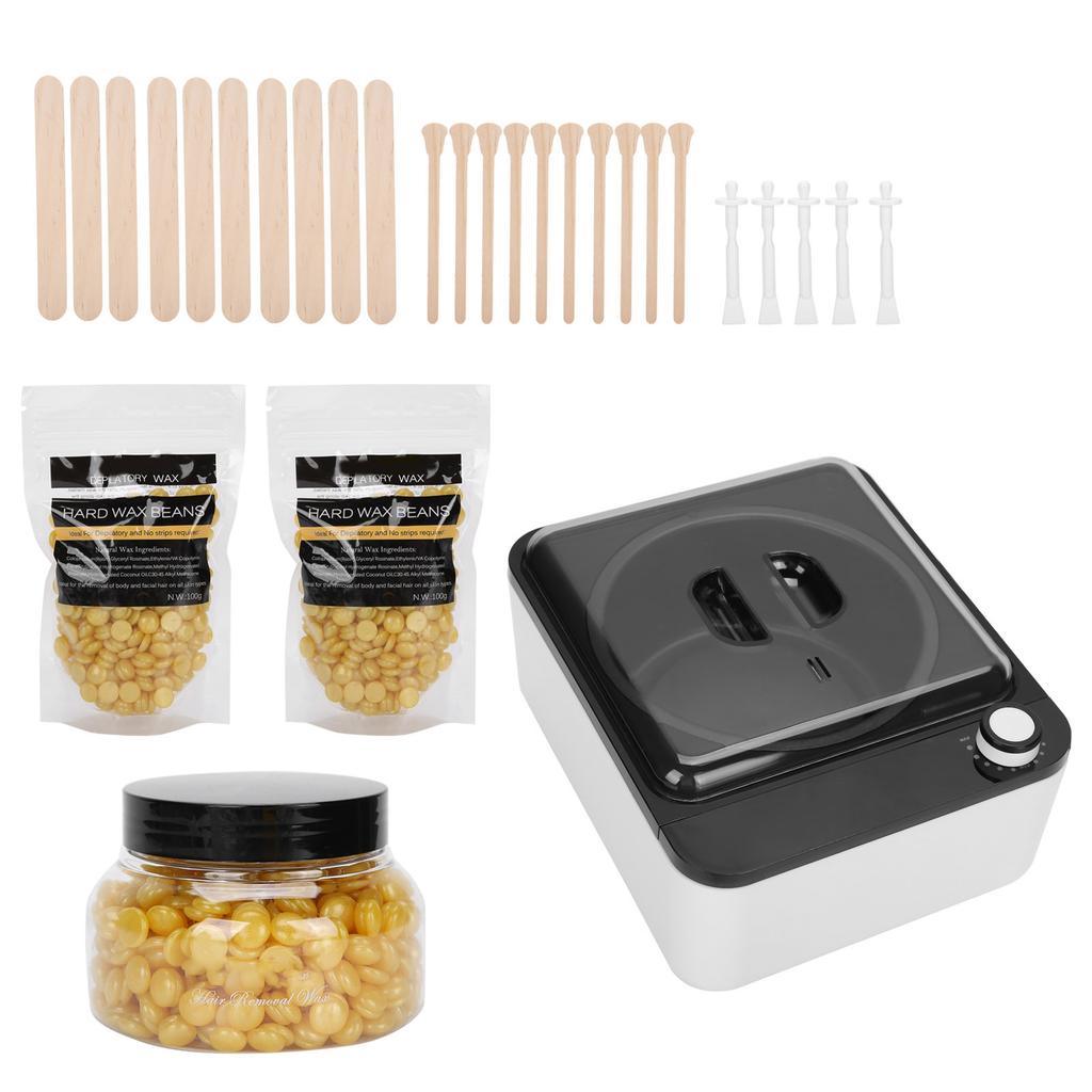 Электрический нагреватель воска Gold Hair Removal Wax Bean Depilatory Wax Stick Depilatory Tool SetUS Plug 110V