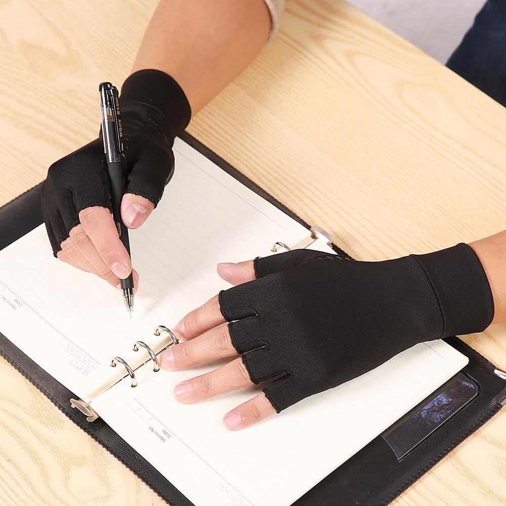 Compression Therapy Glove Wrist Support Brace Anti-Arthritis Rheumatold Health Hand Pain Relief Sleeve Gloves Black M