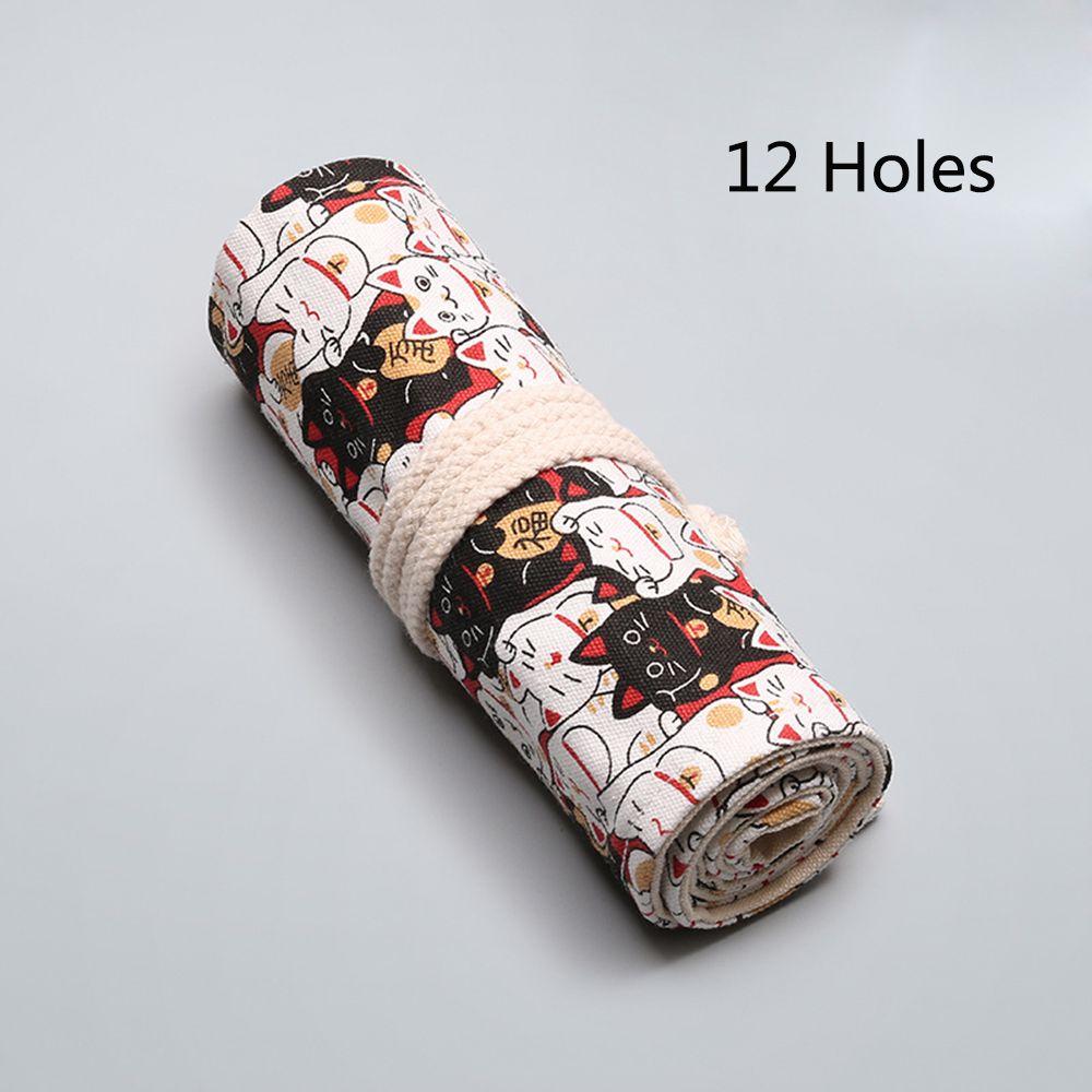 Пенал с дырочками Канцелярские принадлежности Косметичка Тканевый пенал Антикварная эстетика Хранение карандашей