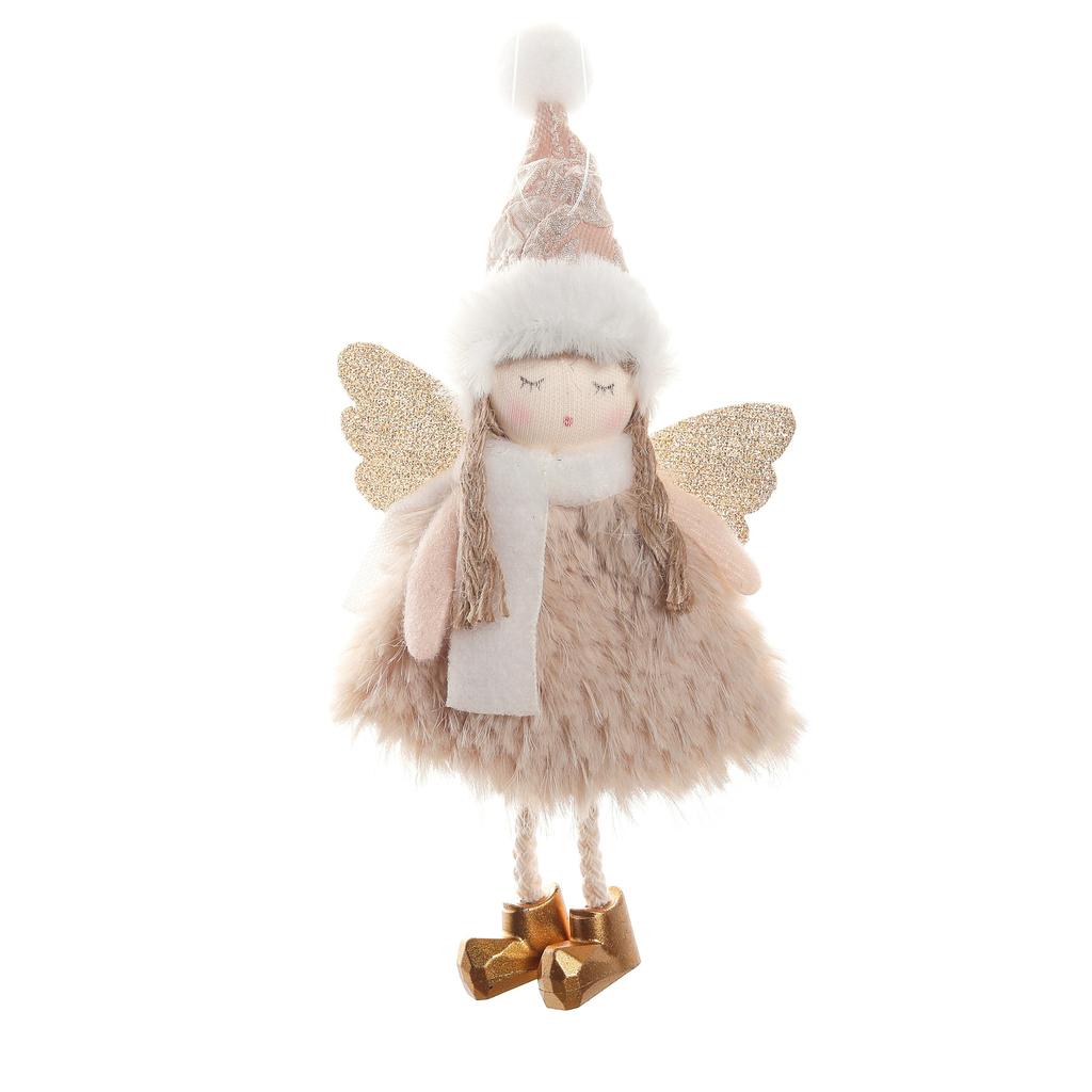 Lovely Christmas Angel Plush Doll Hanging Pendant Christmas Decoration for Home Christmas Tree Decorations Xmas New Year Gifts
