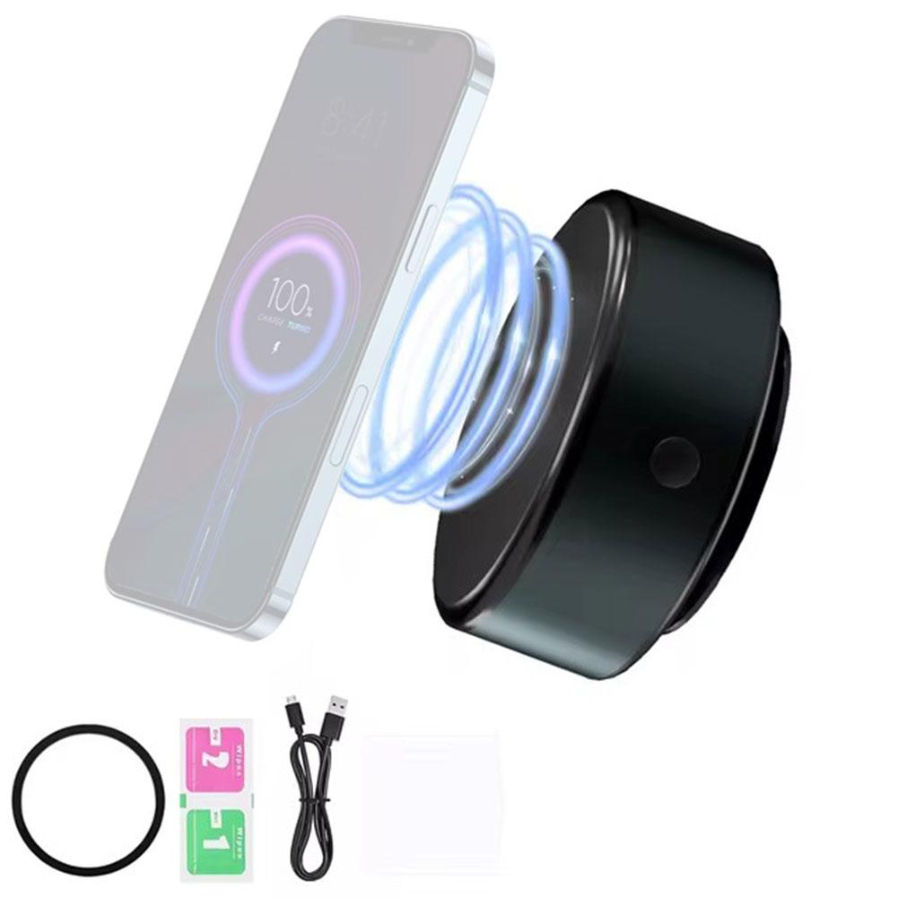 15W Car Mount Magnetic Wireless Charging Mobile Phone Holder For IPhone15 14 Android Universal Vacuum Adsorption Stable Bracket