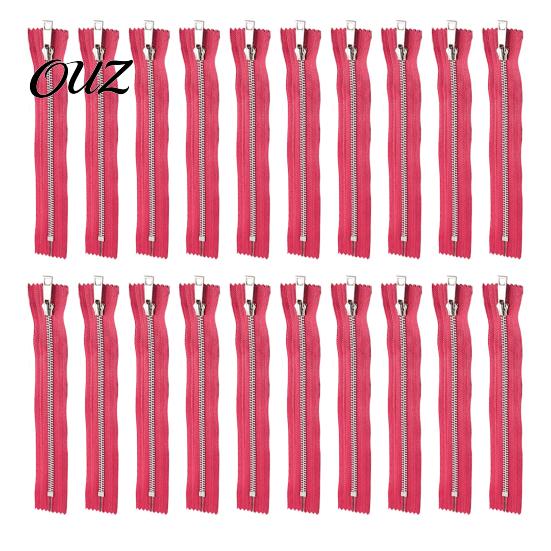 Short Zipper Tape 20Pcs Closed-End Non Separating Zipper, Heavy Duty Metal Y-Teeth Bulk Bulk, for DIY Sewing Purses Bags Handbags Smooth Pulling