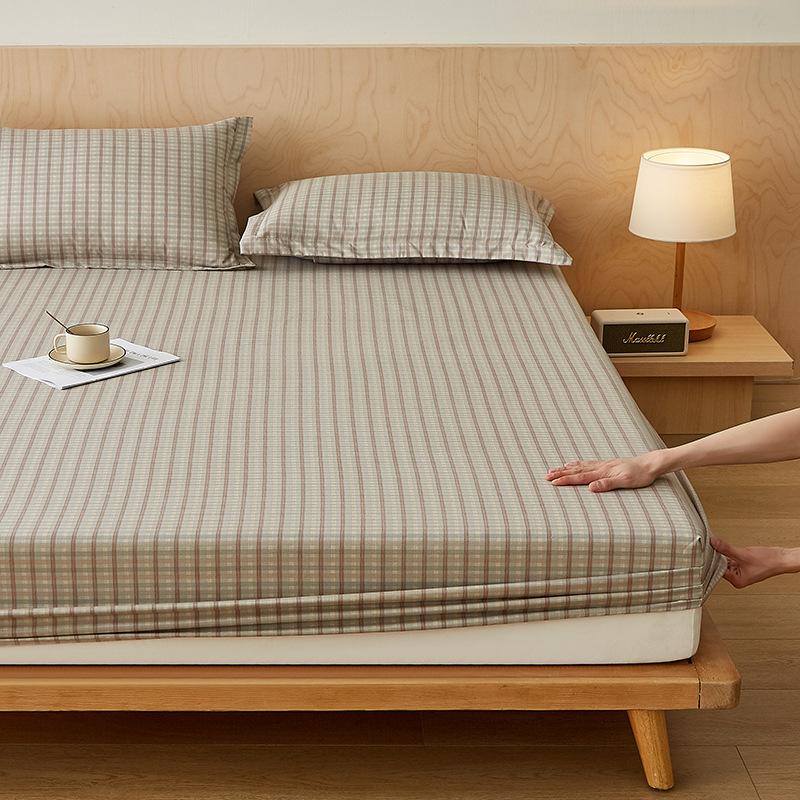 Простыня на резинке Пыленепроницаемый наматрасник Нескользящая простыня Приятная к коже Дышащая Грязеотталкивающая Стираемая Простыня на резинке для общежития
