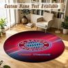Round Rug Custom NameBayern Munich Pattern Non Slip Carpet Home Floor Decor