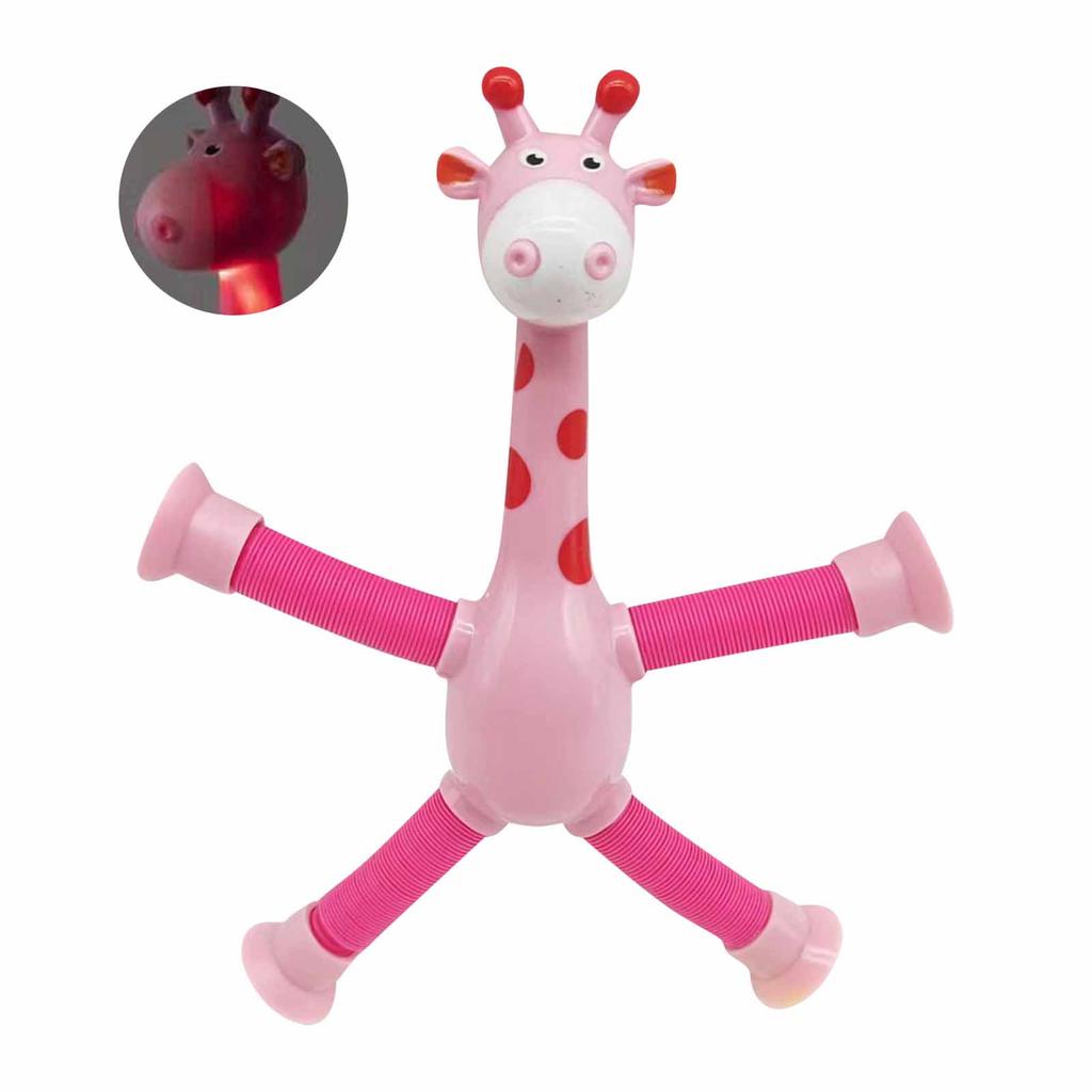 Телескопическая игрушка-жираф на присоске, постоянно меняющийся жираф, образовательная игрушка для снятия стресса, интерактивная декомпрессионная игрушка для родителей и детей со светом