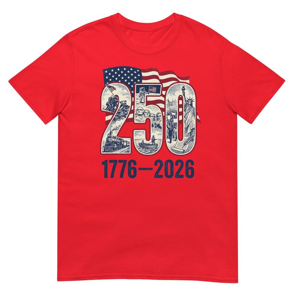 250 Years American 1776 2026 250th Usa Patriotic 4th Of July TShirt