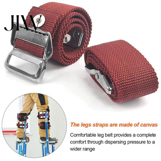 Durable Nylon Stilts Leg Straps 2Pcs Adjustable Band Drywall Stilt Universal Fit Replacement Part Fixation Strap Kit For
