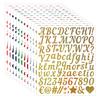 1 Inch Handwritten Letter Sticker Gold Sand Silver Sand Shiny Stout Waterproof Gift Greeting Card DIY Alphanumeric Sticker