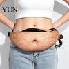 Comfortable Elastic Waist Strap Funny Belly Bag, Realistic Big Novelty Fanny Interesting Christmas Stocking Stuffers Pack with Adjustable Strap,