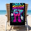 Space Adventure With Six Seven 67 Microfiber Beach Towel, Lightweight And Quick-Dry, for Summer Travel, Beach Essential, Swimming Pool Outdoor
