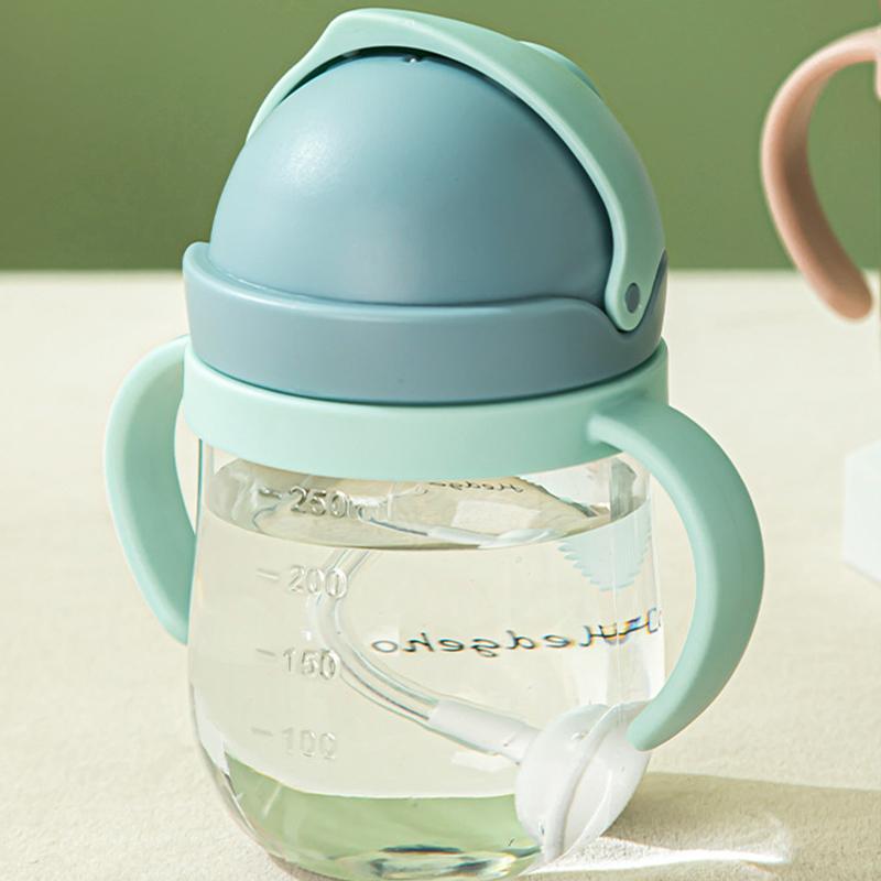250 мл мультяшный узор бутылка для питья для детей на открытом воздухе с соломинкой чашка для кормления детей для обучения портативная ручка бутылка для воды
