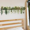 90x30 см наклейки на стену с зелеными растениями, водонепроницаемые, самоклеящиеся, из ПВХ, современная гостиная, детская спальня, растение в горшке, зелень, настенное художественное украшение, наклейка