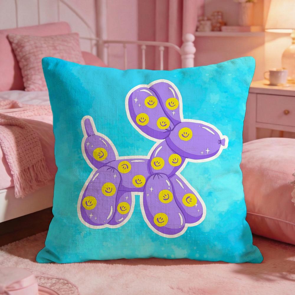 Artistic BBalloon DogS Cushion Cover Premium Comfort Reversible Pillow Cove Two in One Design for Any Room Car Interior