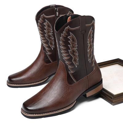 Западные ковбойские сапоги высокий голенище вышитые ретро европейские и американские парные мотоциклетные сапоги сапоги для верховой езды рыцарские сапоги