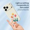 For iPhone 17 Pro Case Three Flowers Pattern Printing Straight Edge TPU Phone Back Cover