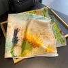1116 summer a variety of hot-selling classic versatile polka dot floral printing silk scarf thin sunscreen silk cotton square scarf