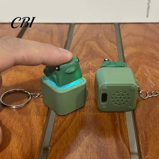 Decompression Keychain 1/2Pcs Seagull Mine Button Keychain, Rechargeable Fidget Clicker with Real Pocket-sized Stress Toy Sound & LED Light,