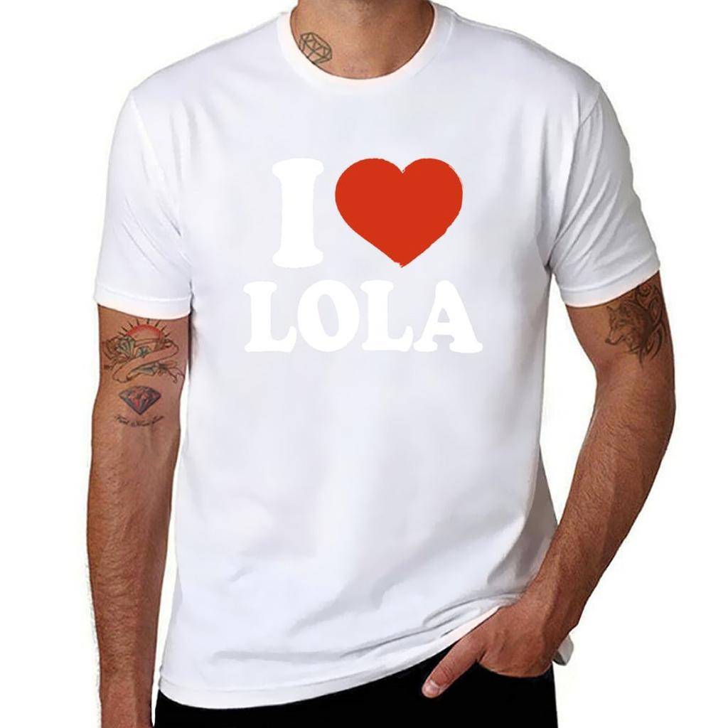 I Love Lola Tshirt Christmas Casual Short Sleeve Top
