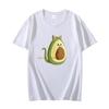 Avocado Cat Funny Unisexs T Shirt Graphic T Shirts Cotton Tshirt Short Sleeve Tshirts Summer Oversized Tshirt Unisexs Clothing