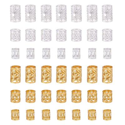 PH PandaHall 300 3 дреды из металла для волос, филигранная плетеная спираль для плетения, аксессуар для волос для рукоделия, ручная работа, серебристый, золотистый, приблизительно. Куски,
