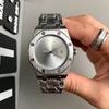 Минималистские часы для мужчин Классические роскошные Reloj Sliver Black из нержавеющей стали с силиконовым ремешком Кварцевые наручные часы для мужчин Спортивные мужские часы